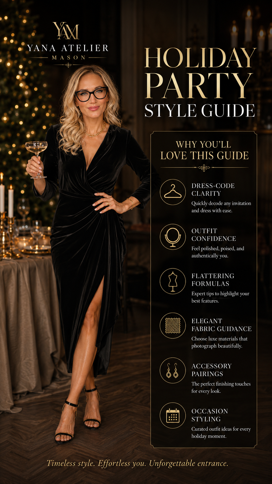 Holiday Party Style Guide | Elegant Festive Outfit Styling & Party Fashion Digital Guide