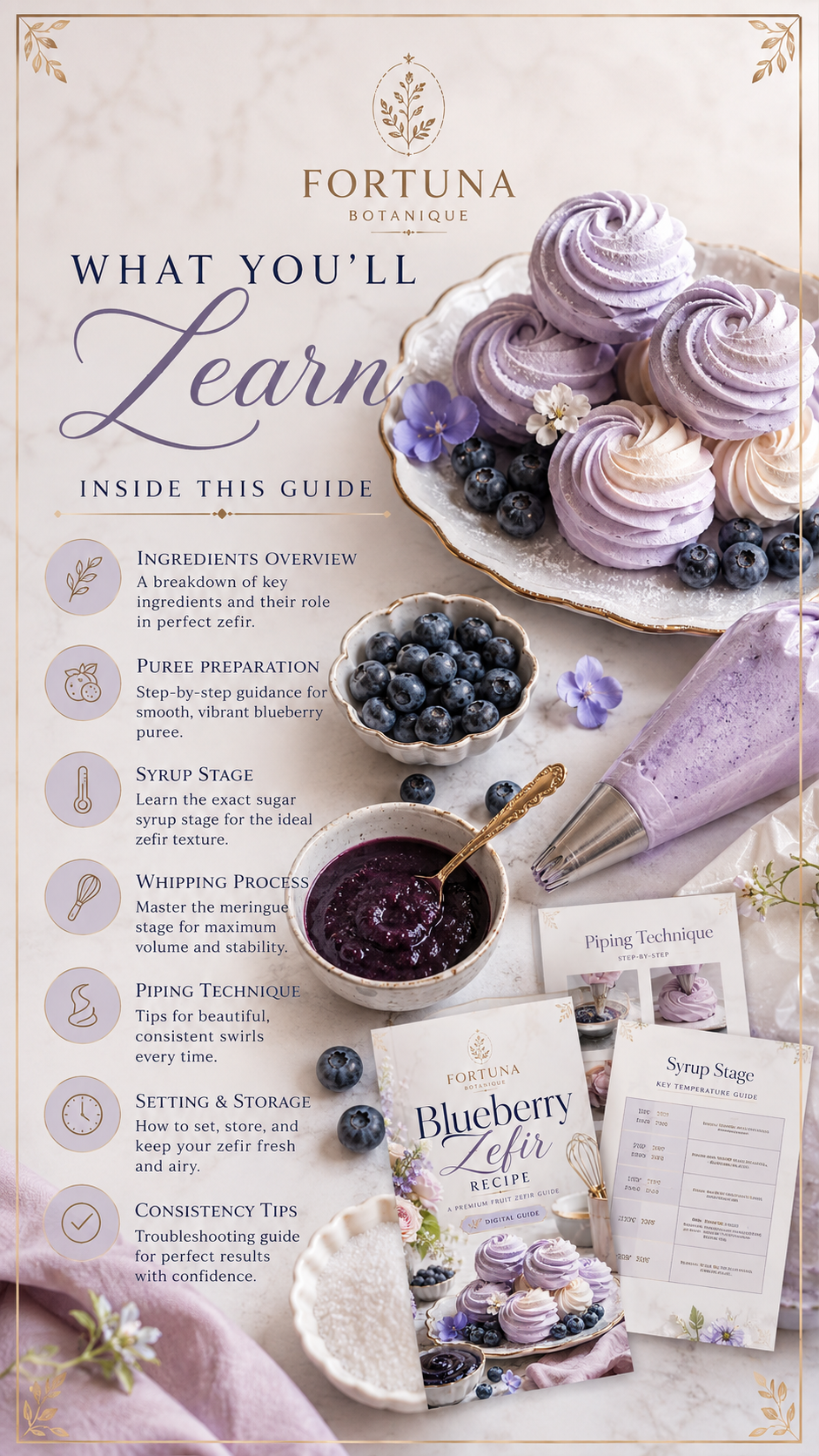 Blueberry Zefir Recipe Guide | Premium Fruit Marshmallow Recipe PDF