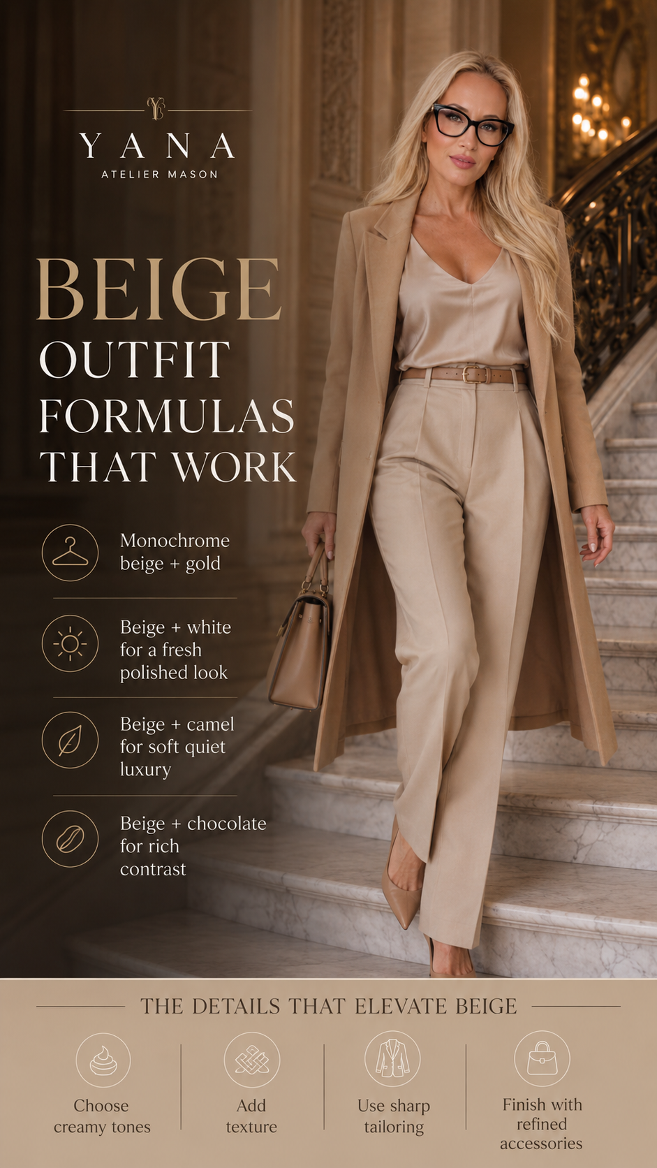 How to Style Beige Elegantly | Luxury Fashion Style Guide | Digital Download