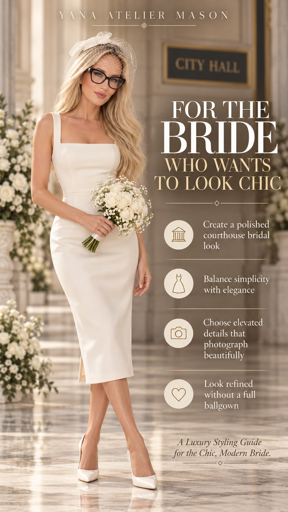 Courthouse Bridal Style Guide | City Hall & Civil Ceremony Wedding Style Guide