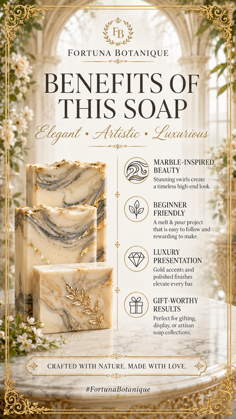 Ultimate Luxury Marble & Gold Soap Tutorial | Melt & Pour Soap Making Guide