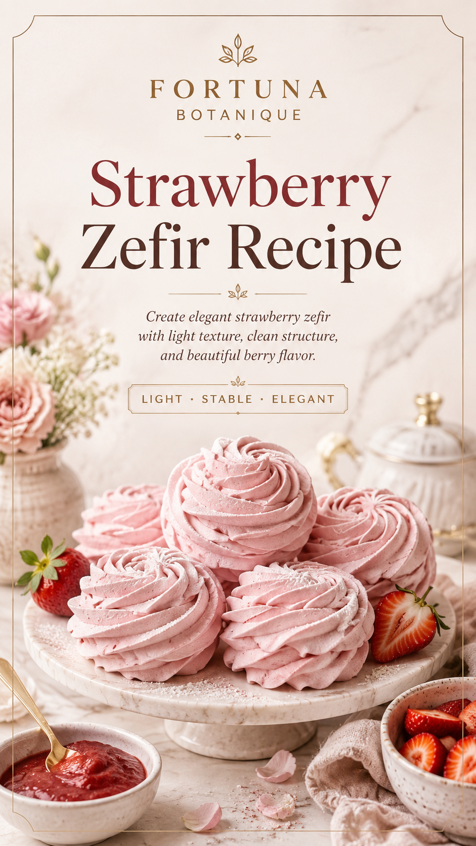 Strawberry Zefir Recipe Guide | Berry Zefir Recipe, Texture & Piping Techniques
