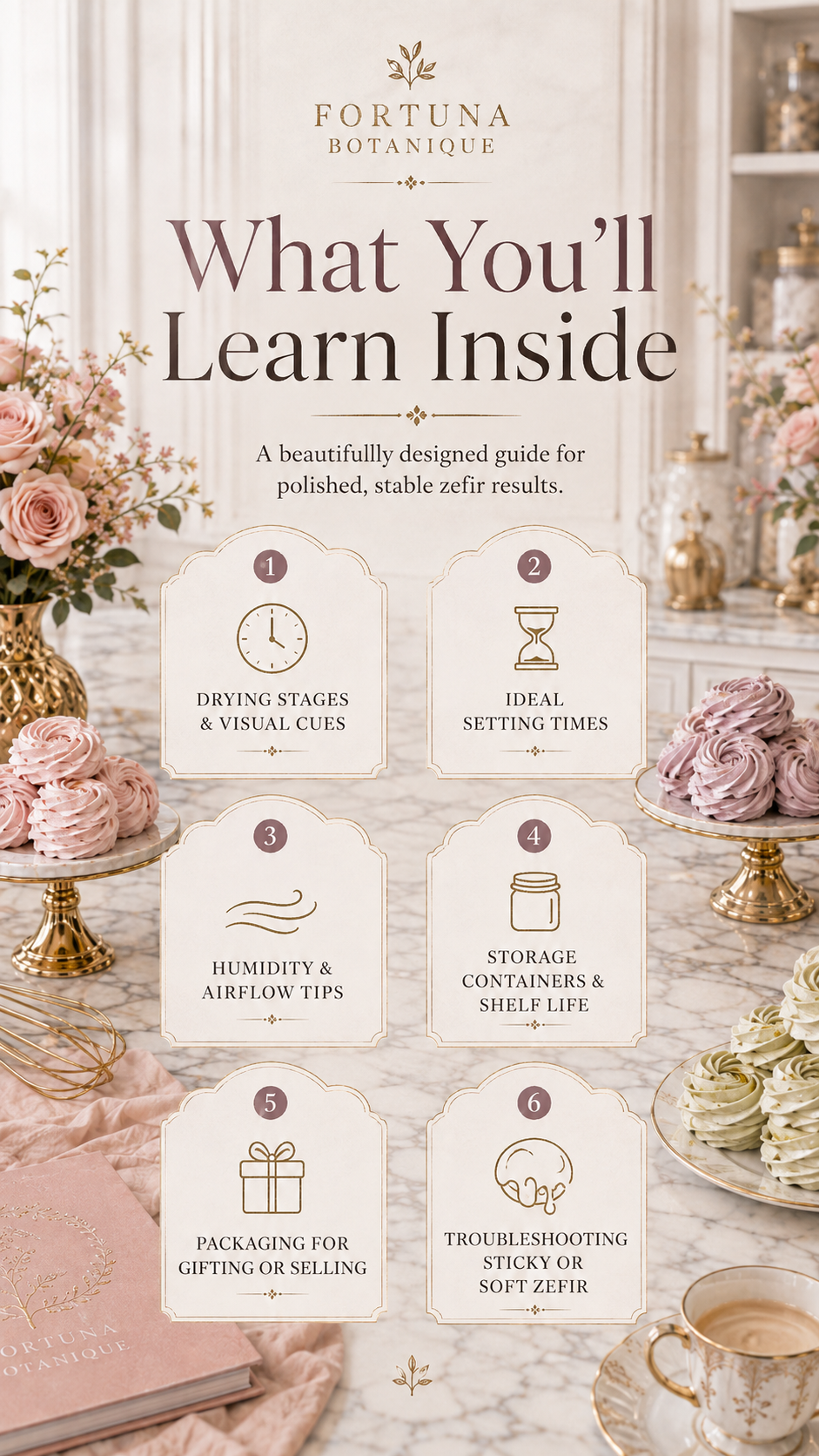 Zefir Drying, Setting & Storage Master Guide | Humidity, Airflow, Shelf Life, Freshness, Packaging & Troubleshooting PDF for Home Bakers