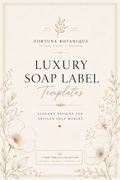 Luxury Soap Label Templates | Editable Printable Branding Labels for Handmade Soap Packaging