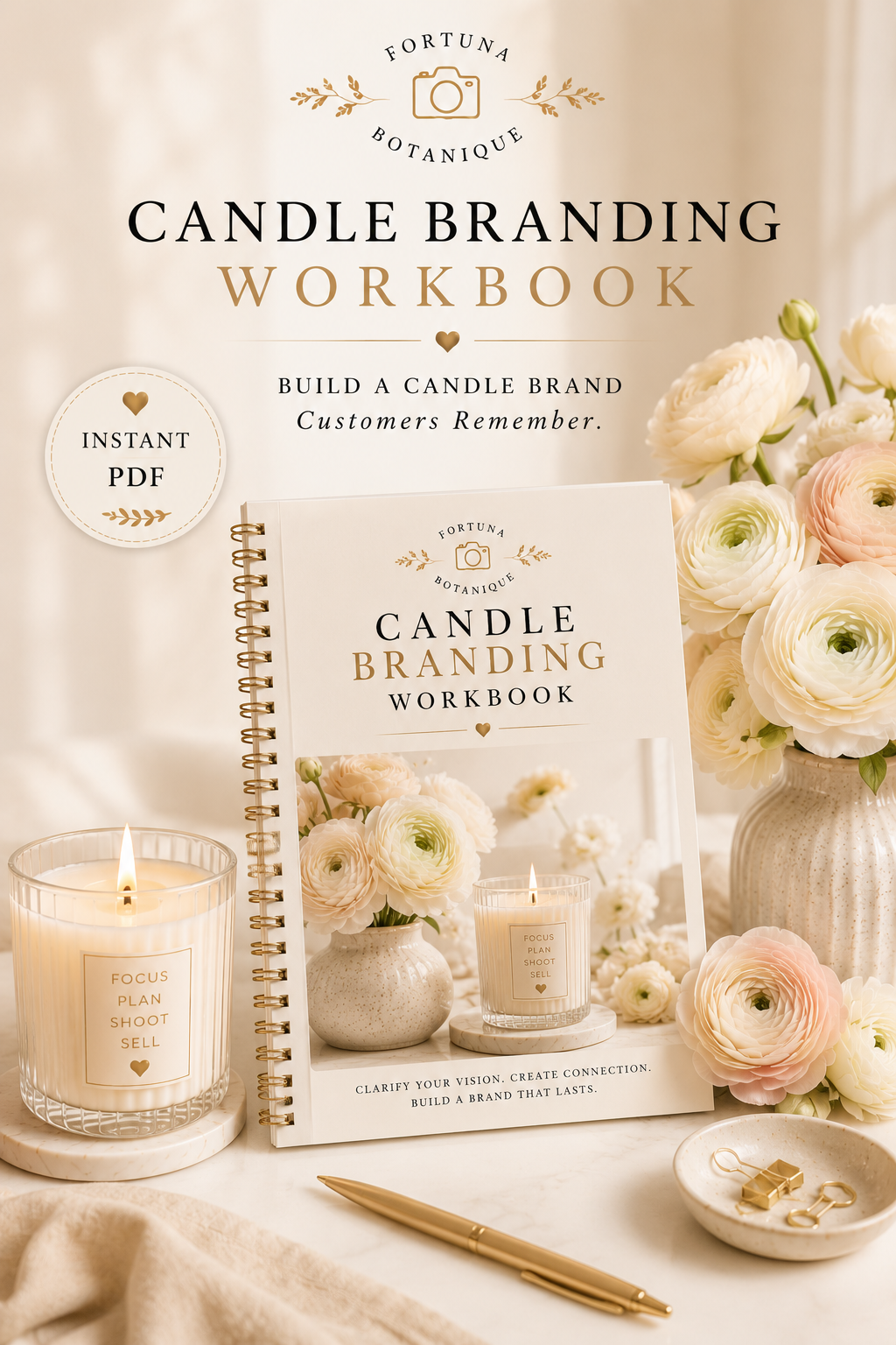 Candle Branding Workbook | Build a Luxury Candle Brand That Customers Remember | Instant PDF Download