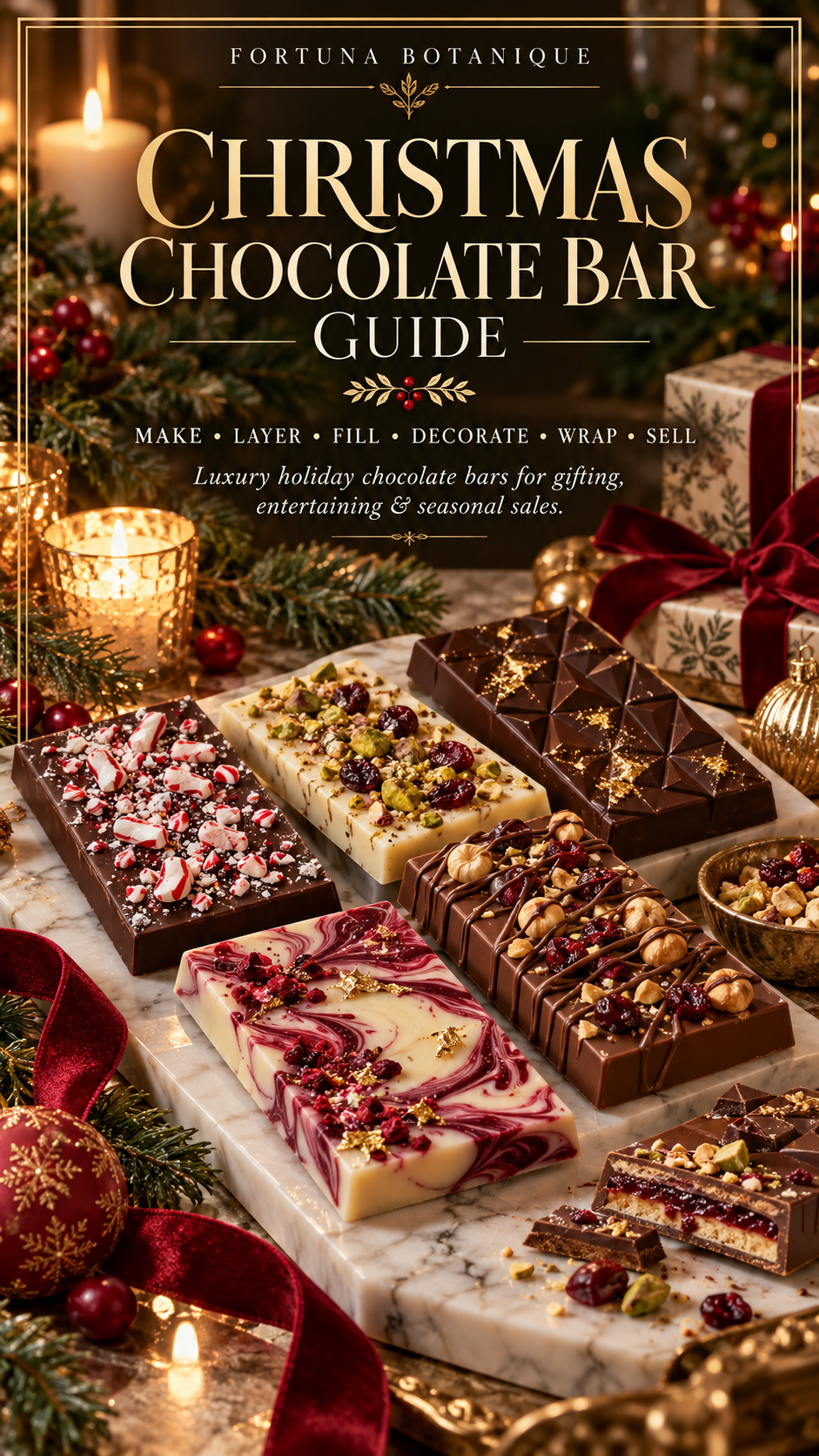 Christmas Chocolate Bar Guide | Luxury Holiday Chocolate Bars, Fillings, Decorating & Packaging