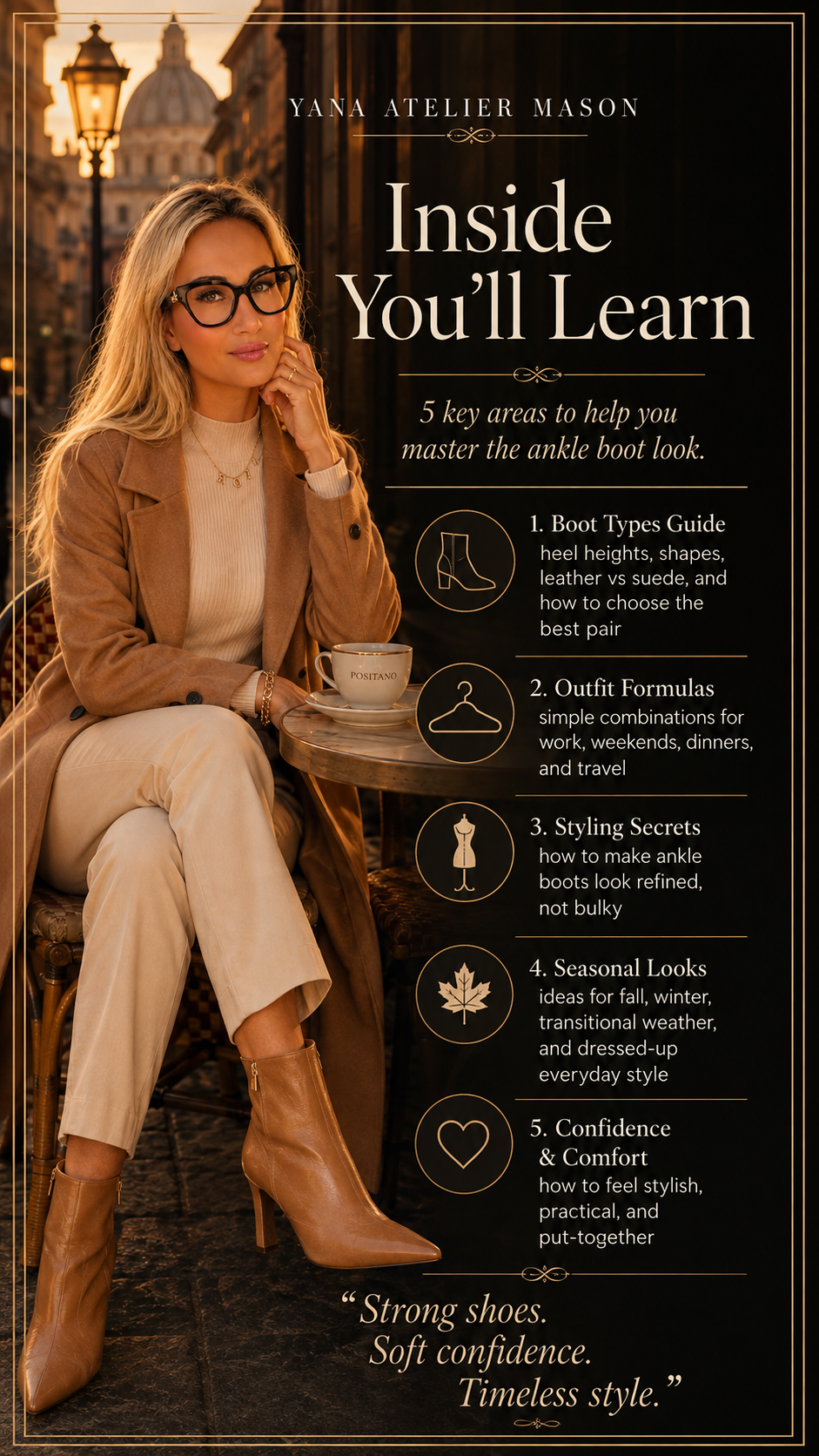 How to Style Ankle Boots | Women’s Fashion Style Guide | Fall Outfit Ideas, Boot Styling Tips & Timeless European Style