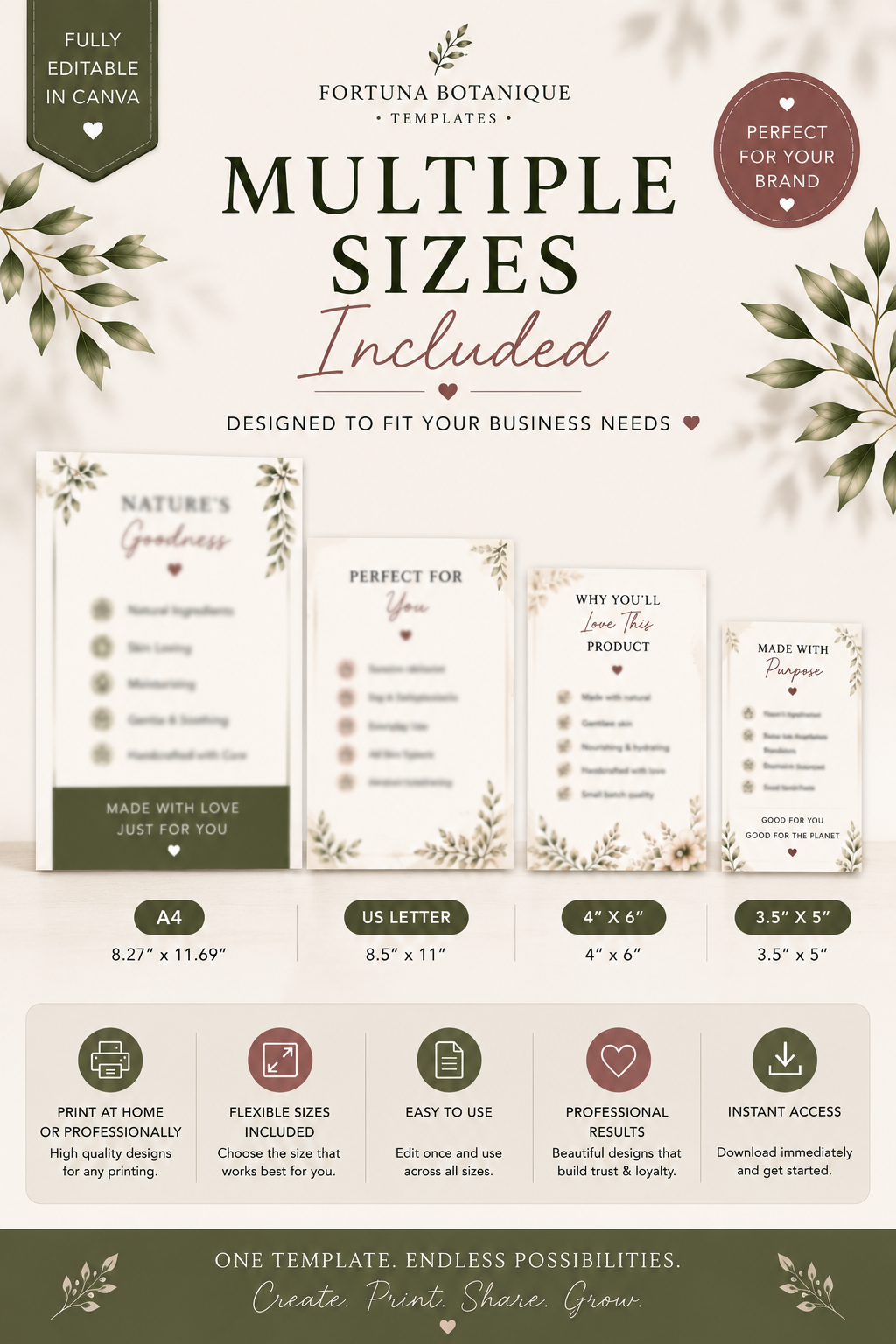 Luxury Product Benefit Card Templates | Editable Canva Benefit & Feature Cards for Small Businesses (Instant PDF Download)