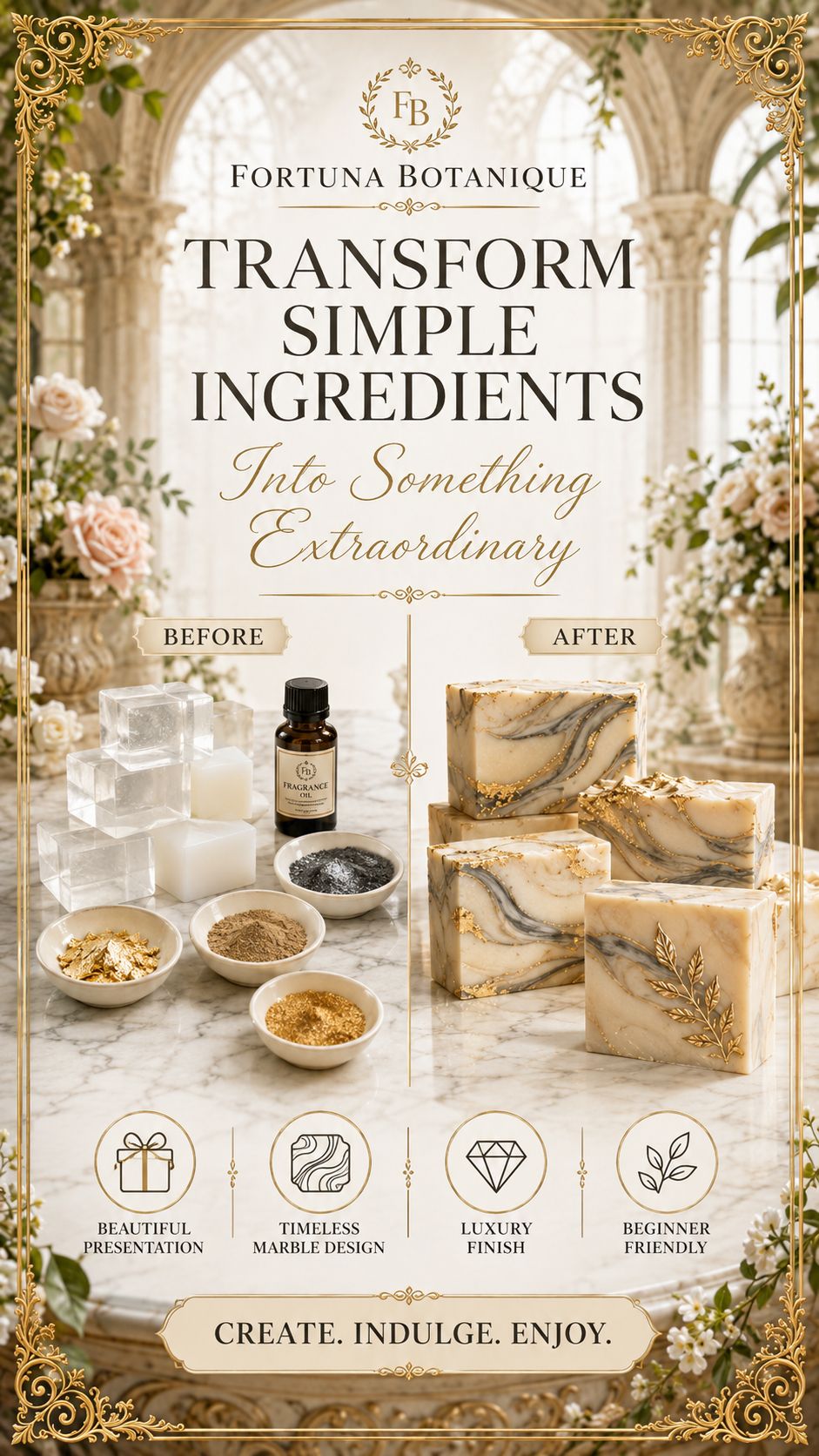 Ultimate Luxury Marble & Gold Soap Tutorial | Melt & Pour Soap Making Guide