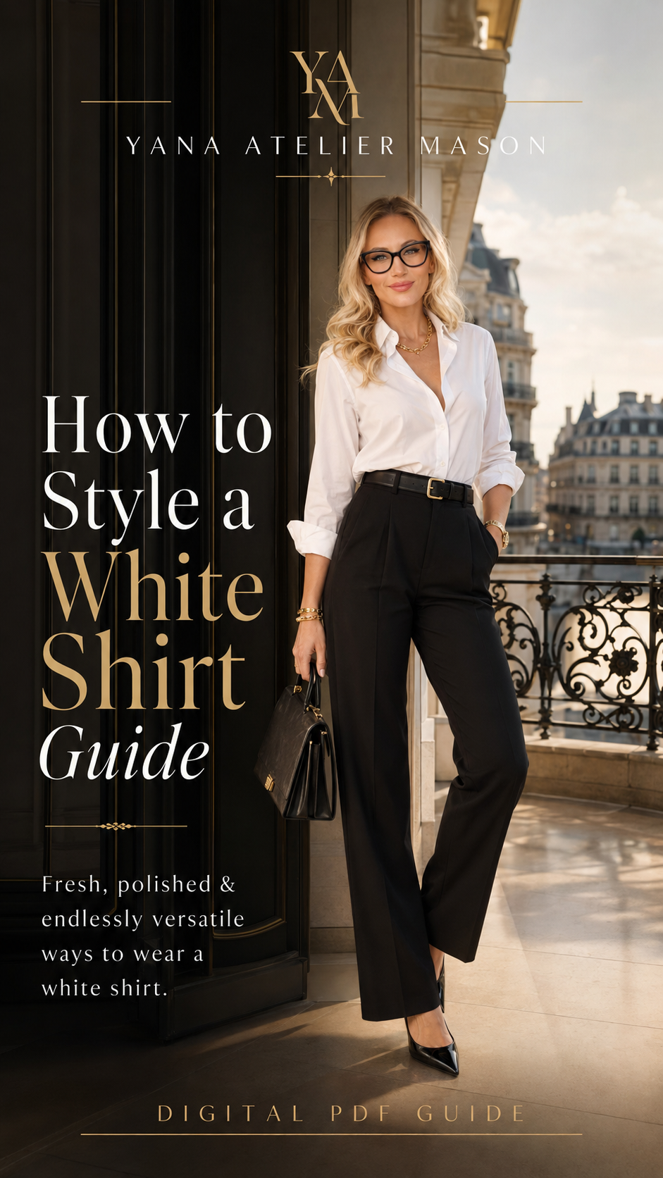 How to Style a White Shirt Guide | Elegant Outfit Styling & Capsule Wardrobe PDF
