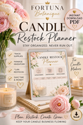 Luxury Candle Restock Planner | Inventory & Production Tracker | Printable Business Planner | Instant PDF Download
