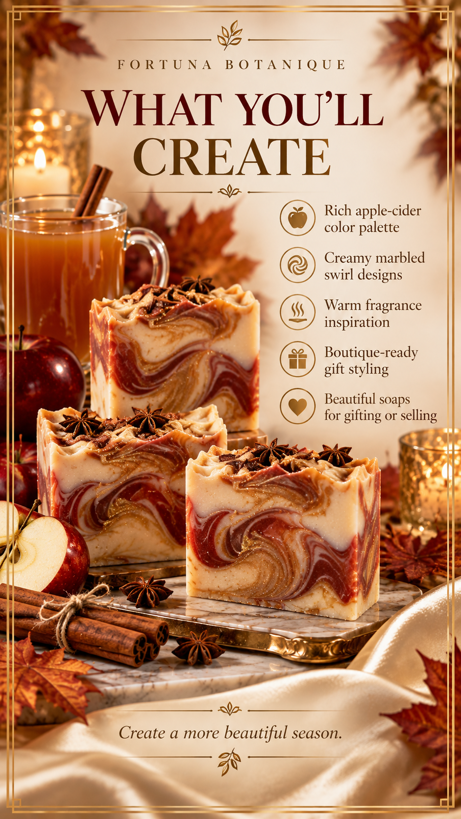 Apple Cider Soap Guide | Fall Harvest Soap Tutorial, Packaging & Seasonal Selling PDF