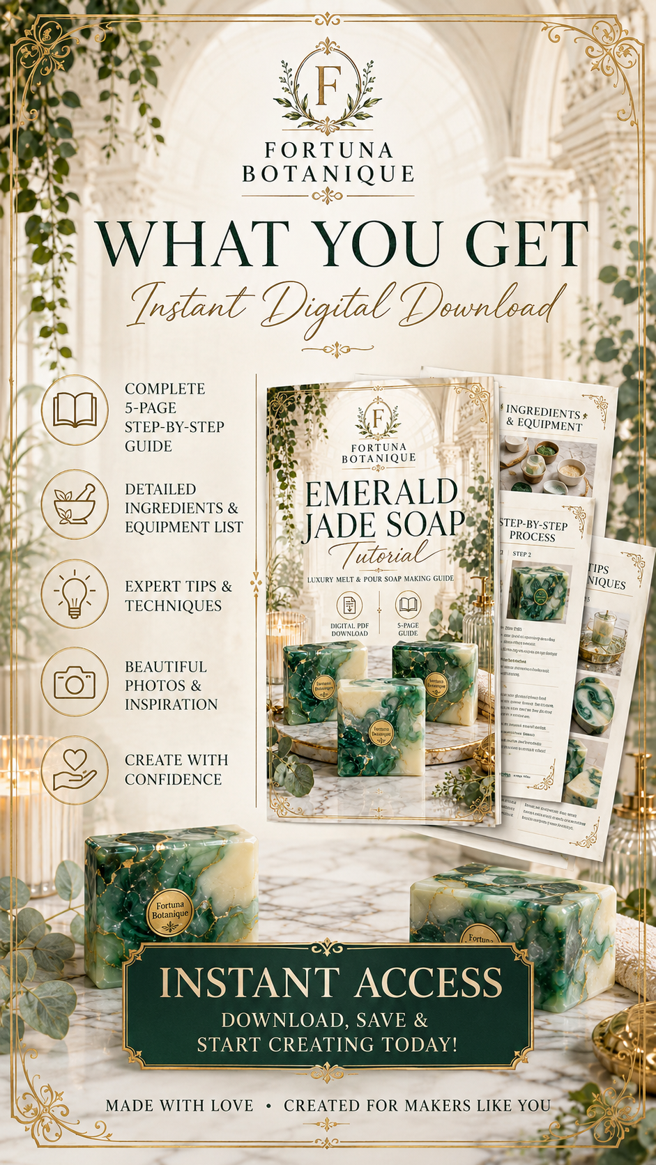 Emerald Jade Soap Tutorial | Luxury Melt & Pour Gemstone Soap Making Guide