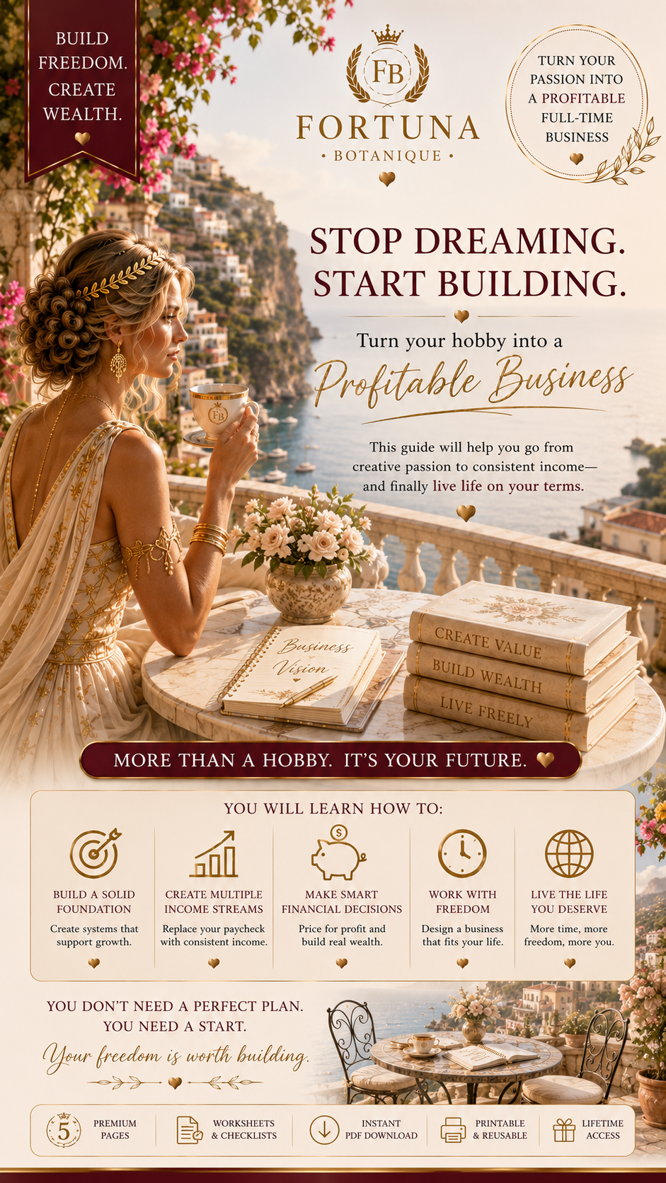 From Hobby to Full-Time Business Guide | Handmade Business Workbook | Small Business Planner | Etsy & Shopify Seller Success | Digital PDF Download