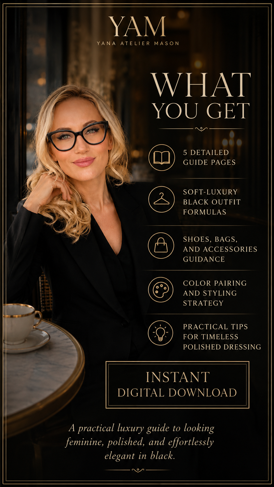 How to Style Black for a Soft Luxury Look | Elegant Women’s Style Guide | Digital Fashion E-Book