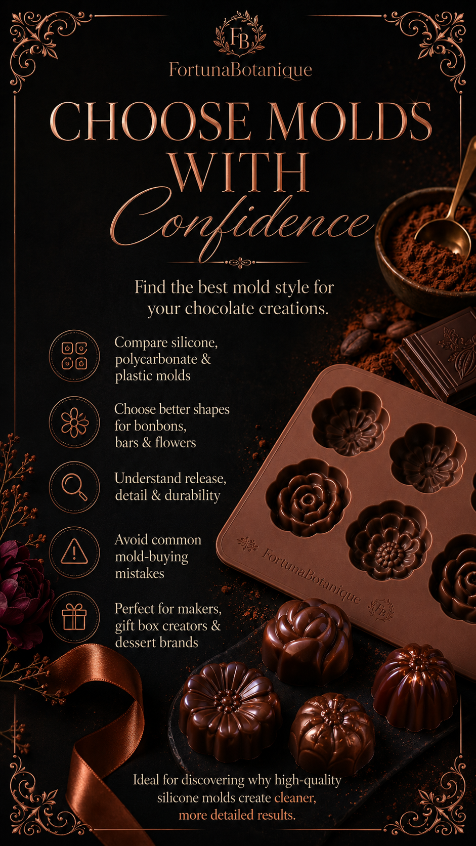 Chocolate Mold Selection Guide | Silicone, Polycarbonate & Plastic Mold Comparison for Chocolate Makers