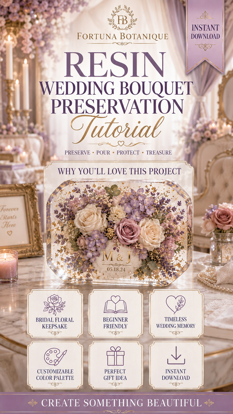 Resin Wedding Bouquet Preservation Tutorial | Floral Keepsake Guide