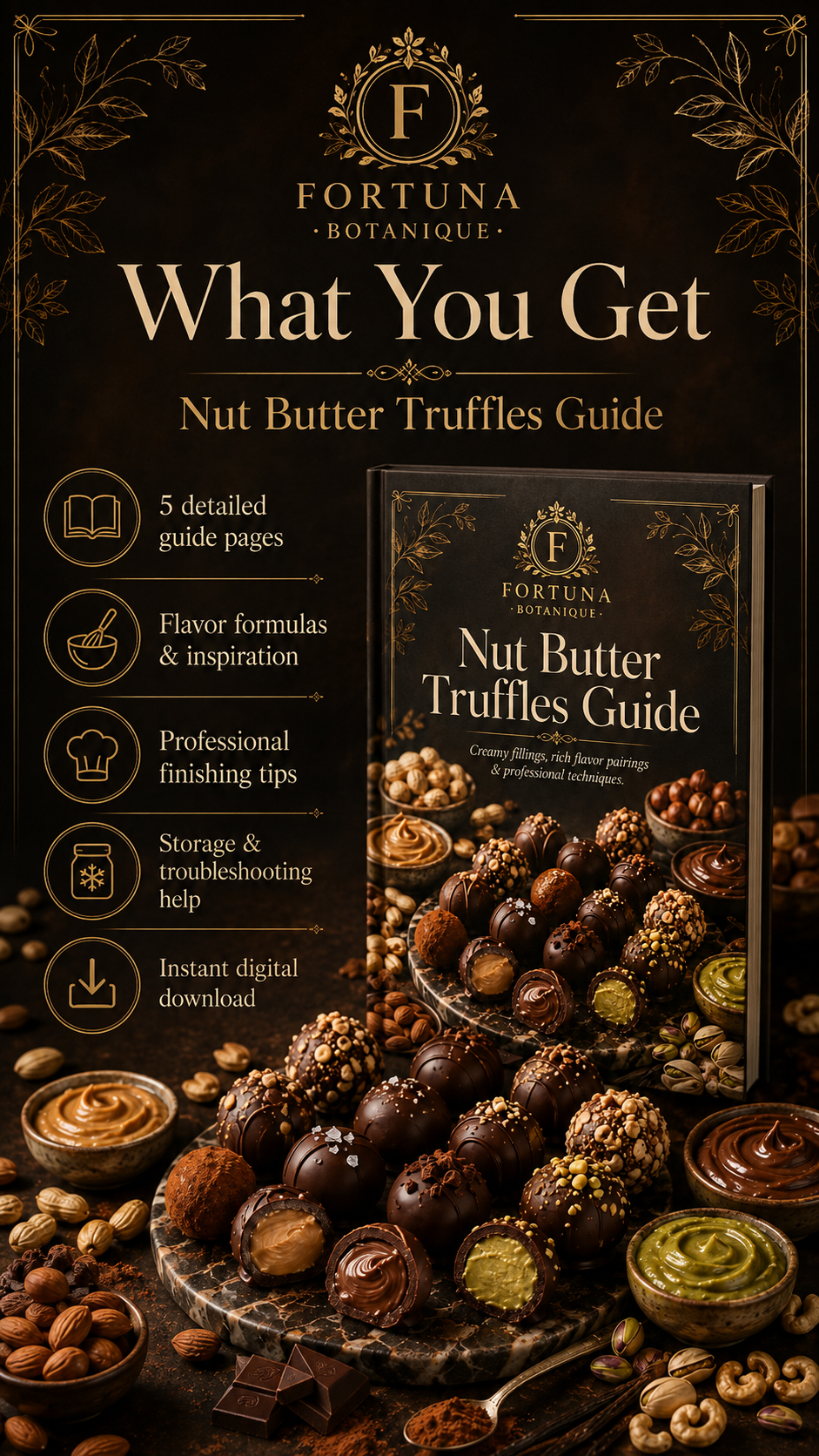 Nut Butter Truffles Guide | Chocolate Truffle Filling, Flavor Pairing & Finishing PDF