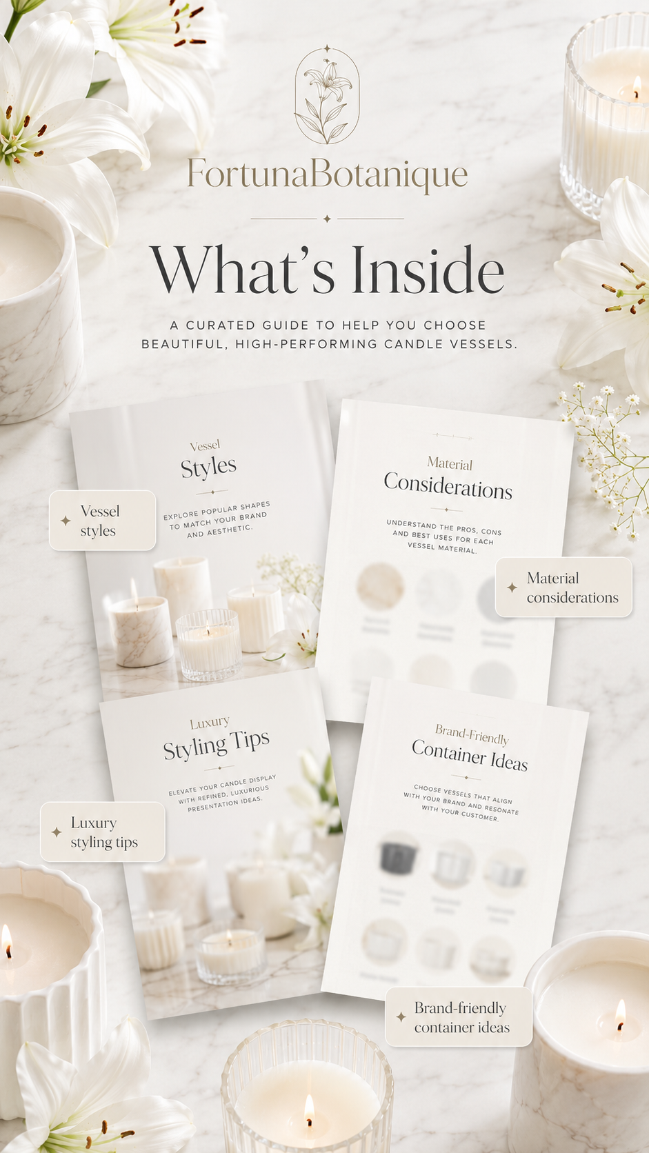 Candle Vessel Selection Guide | Luxury Candle Container & Branding PDF