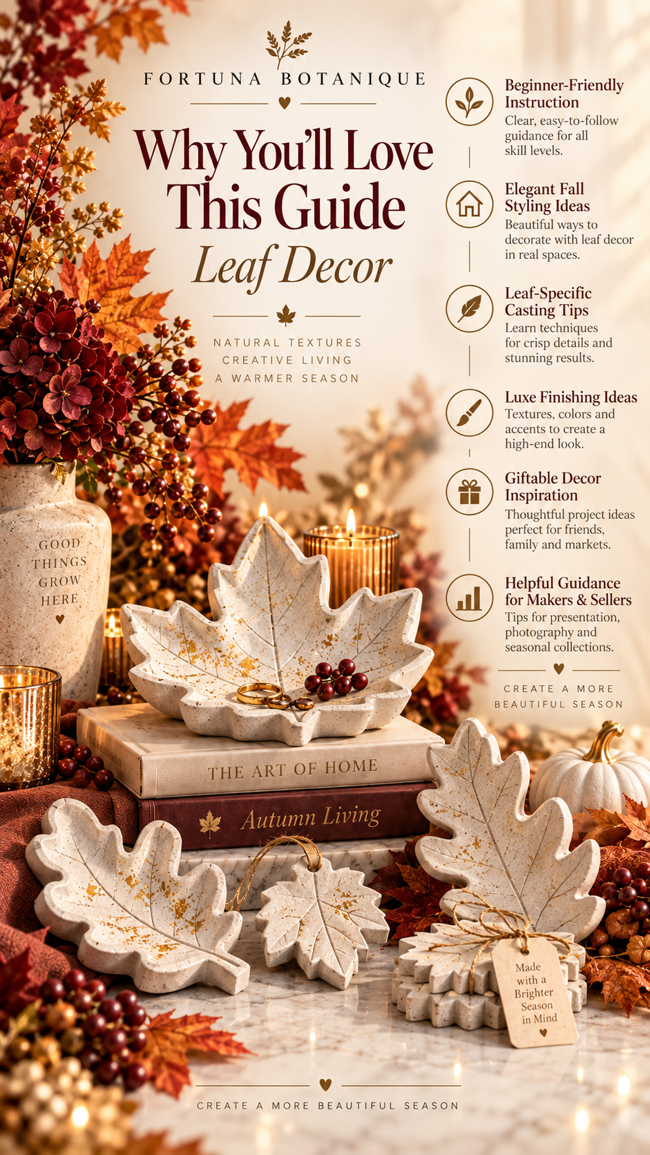 Concrete Leaf Decor Guide | DIY Fall Trays, Dishes & Seasonal Decor