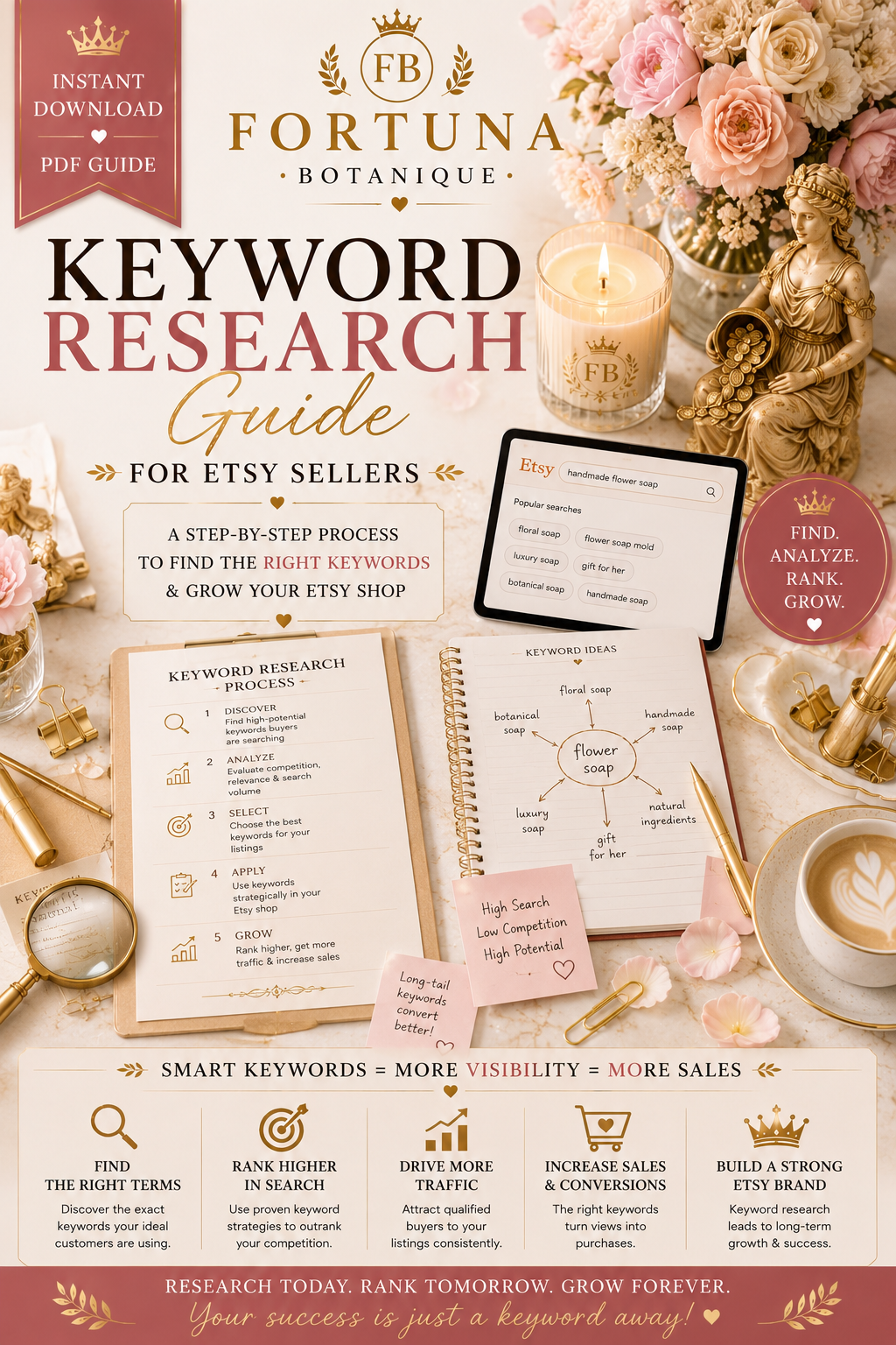 Keyword Research Guide for Etsy | Instant PDF Download