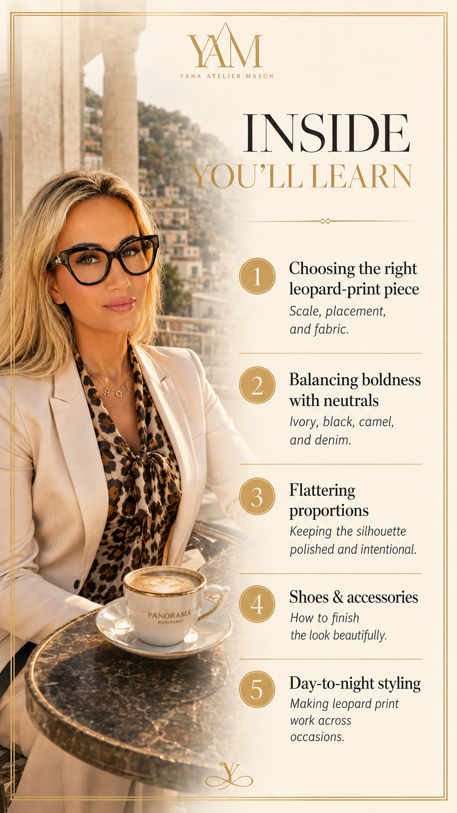 How to Style Leopard Print Elegantly | Women’s Fashion Styling Guide | Digital Style Guide | Yana Atelier Mason