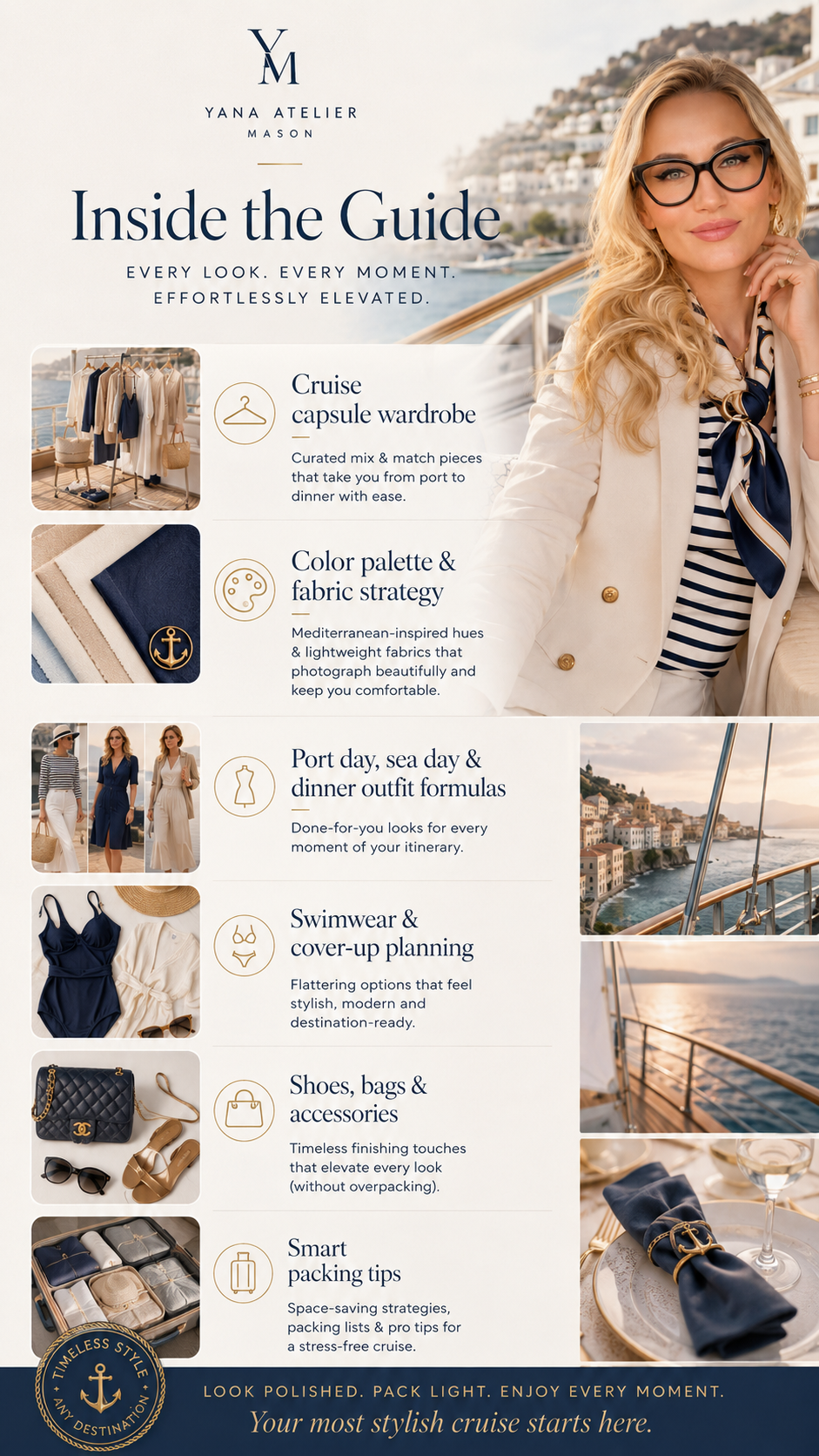Mediterranean Cruise Style Guide | Cruise Outfit Ideas, Packing Guide, Resort Wear & Elegant Vacation Style PDF