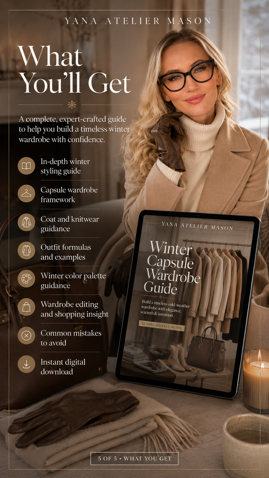 Winter Capsule Wardrobe Guide | Elegant Cold Weather Styling & Winter Outfit Digital Guide