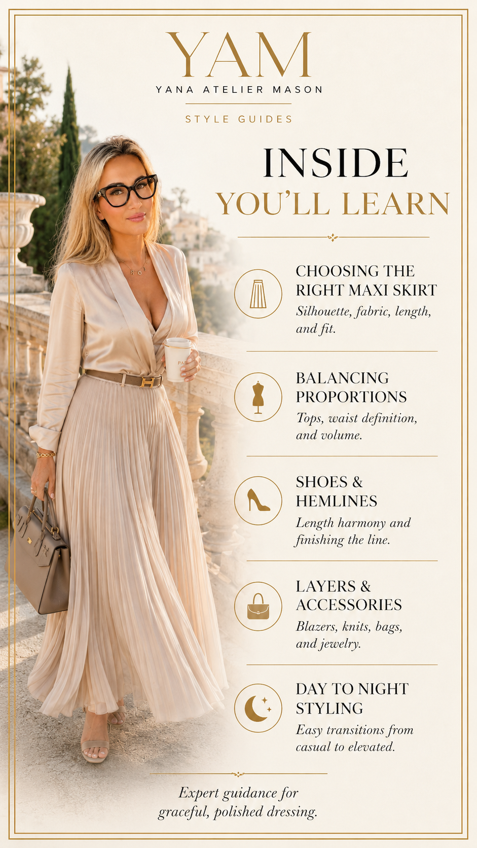 How to Style a Maxi Skirt | Elegant Outfit Guide for Women | Yana Atelier Mason