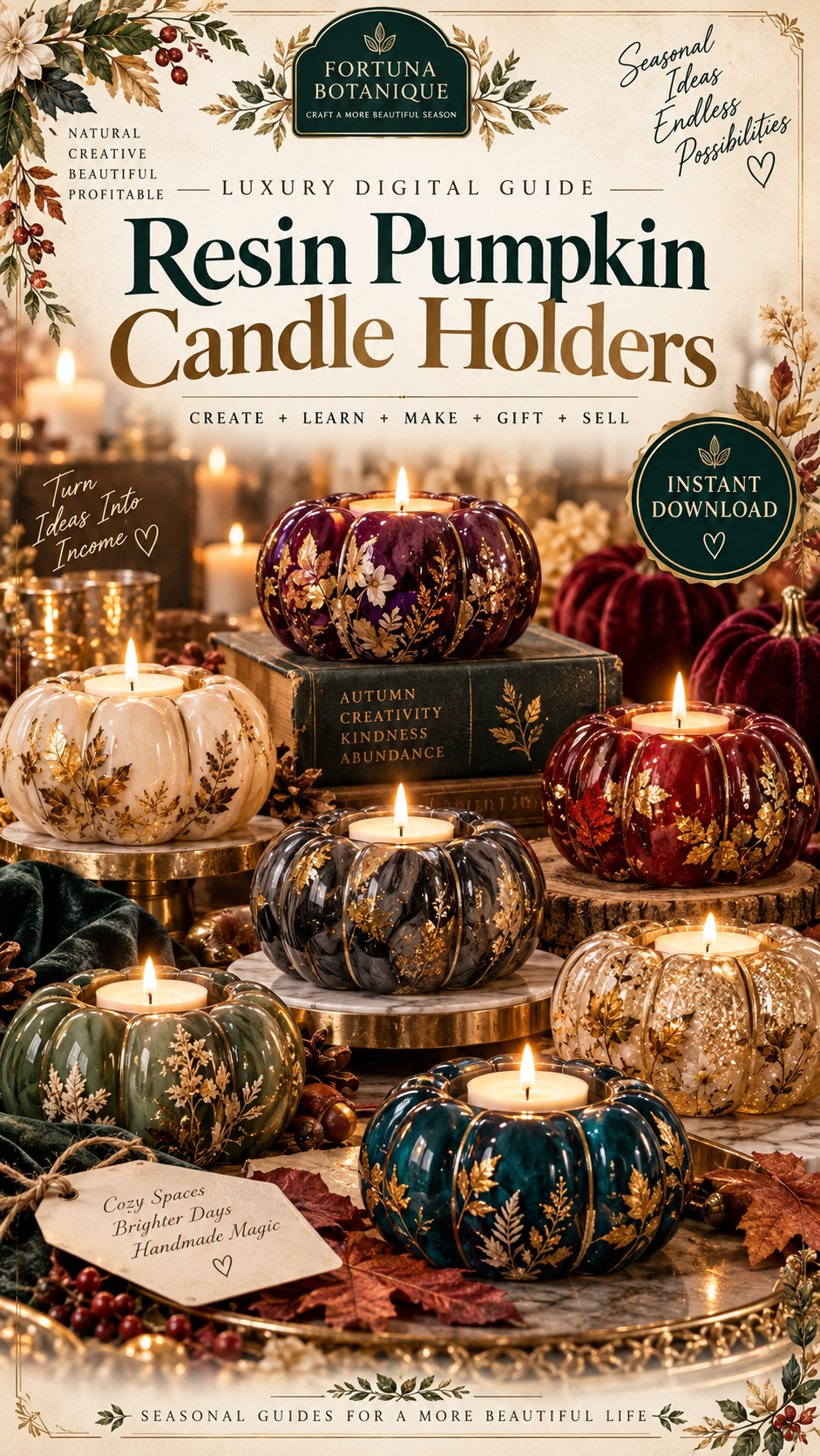 Resin Pumpkin Candle Holders Guide | Fall Resin Tutorial