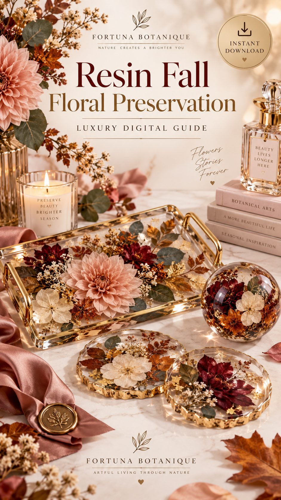 Resin Fall Floral Preservation Tutorial | Botanical Epoxy Resin Guide