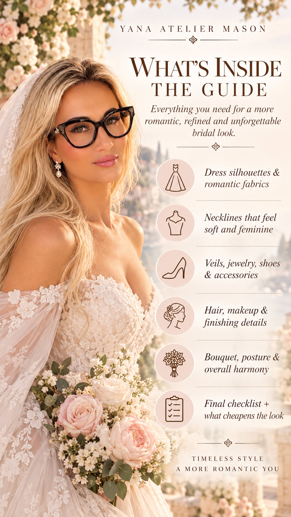 Romantic Bridal Style Guide | Elegant Wedding Dress & Bridal Styling Guide