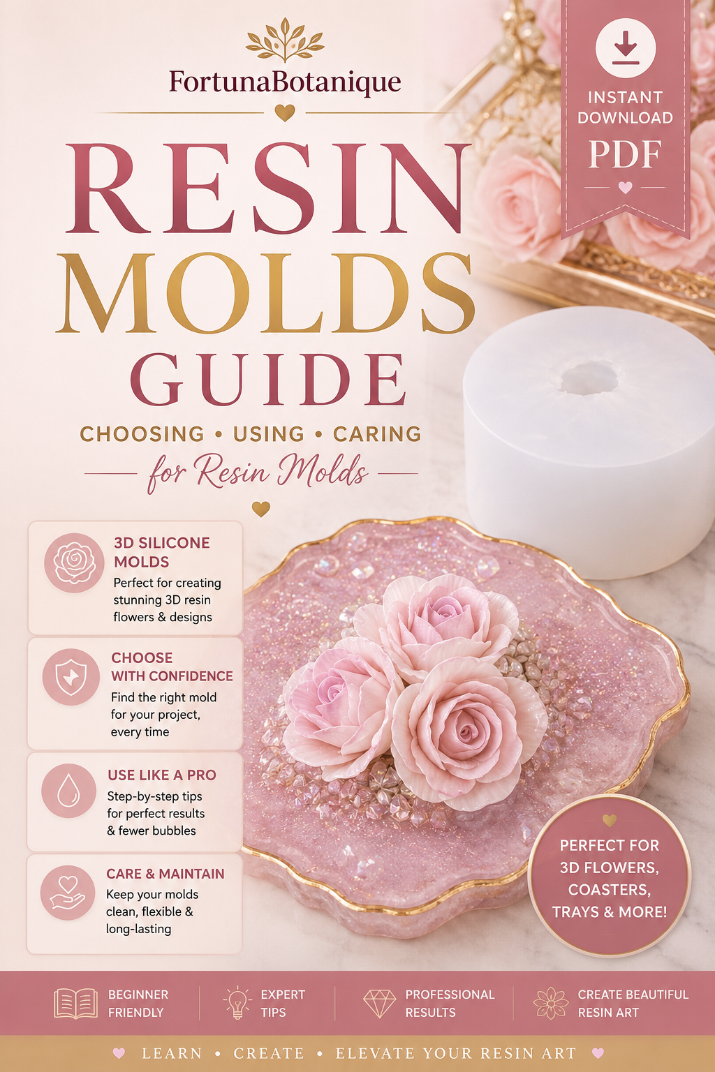 Resin Molds Guide | Choosing, Using & Caring for Silicone Resin Molds | Beginner to Advanced Instant PDF Tutorial