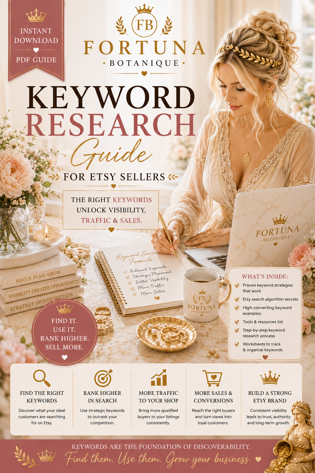 Keyword Research Guide for Etsy | Instant PDF Download