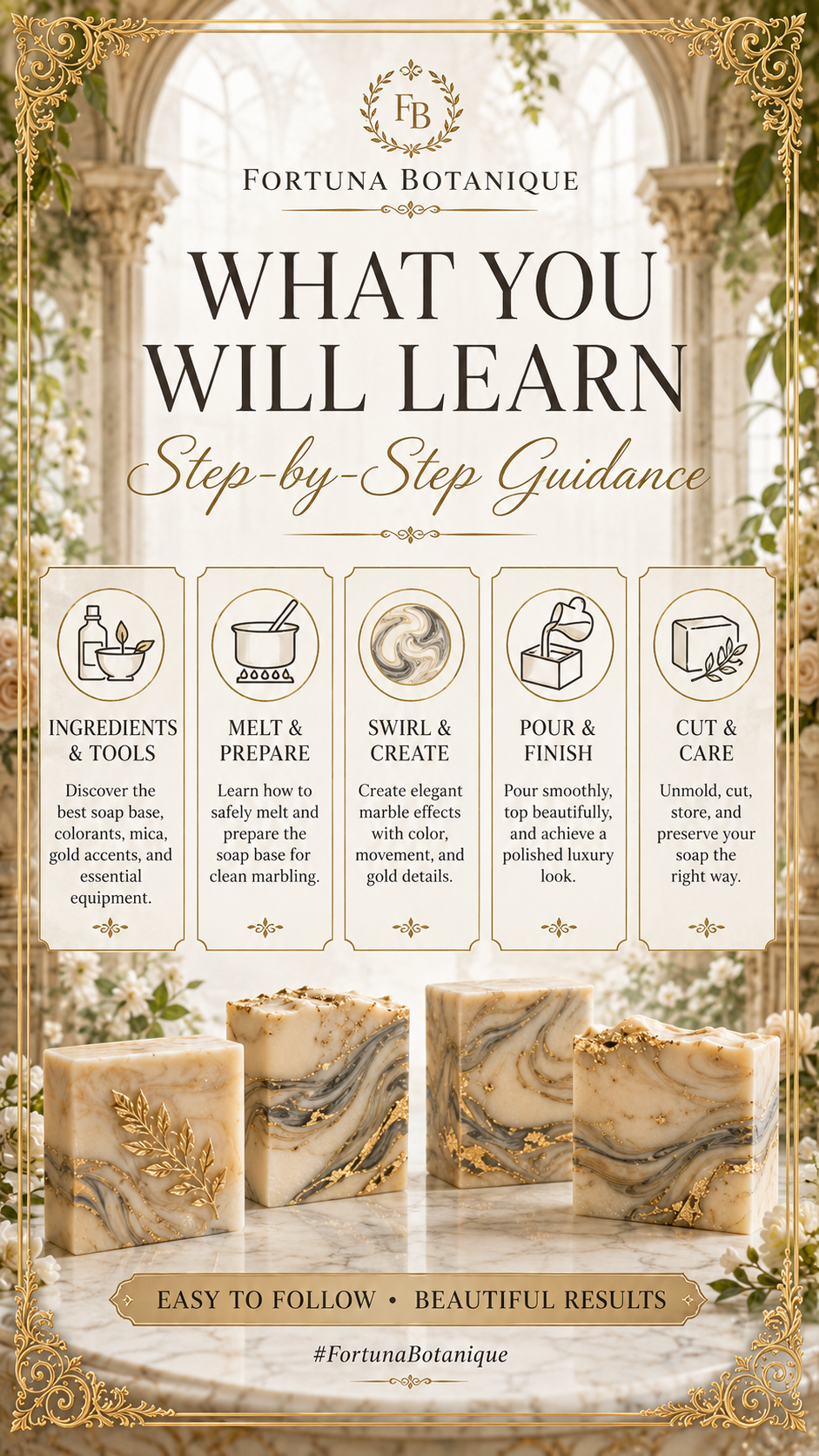 Ultimate Luxury Marble & Gold Soap Tutorial | Melt & Pour Soap Making Guide