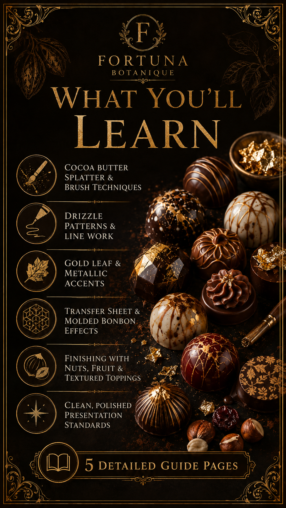 Chocolate Decoration & Finishing Guide | Bonbon Decorating, Cocoa Butter, Drizzles & Luxury Chocolate PDF