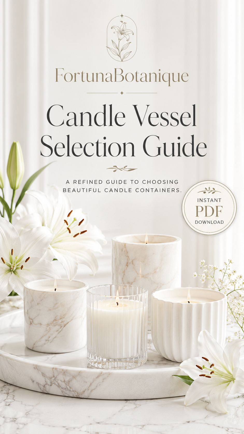 Candle Vessel Selection Guide | Luxury Candle Container & Branding PDF