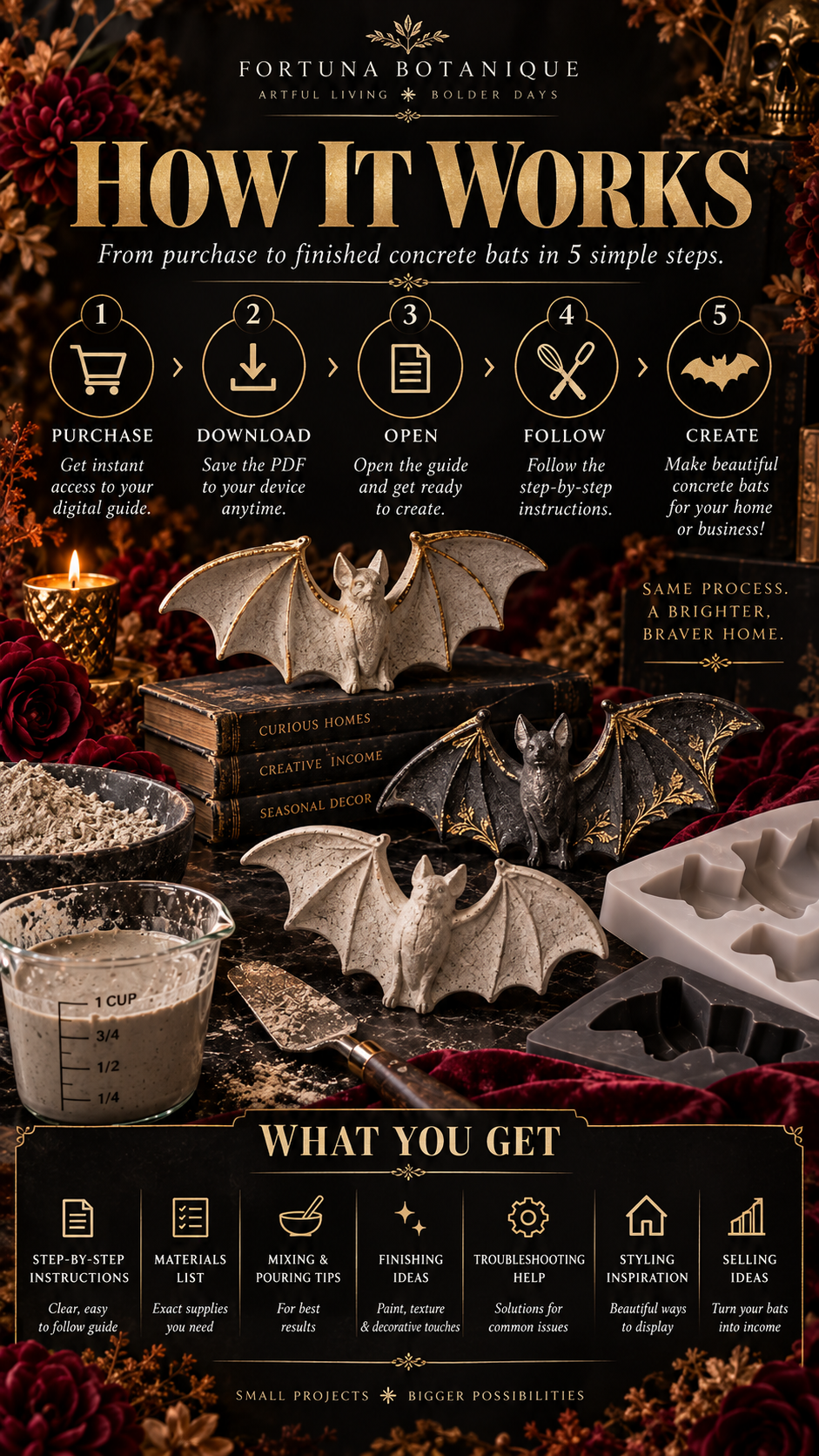 Concrete Bat Decor Guide | Step-by-Step Halloween Concrete Project