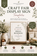 Luxury Business Display Sign Templates | Editable Canva Signs for Markets, Pop-Ups & Retail Displays (Instant PDF Download)