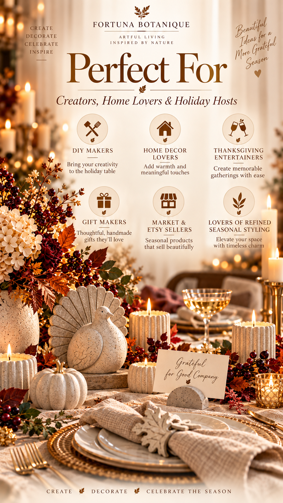 Thanksgiving Concrete Table Decor Guide | DIY Holiday Tablescape Projects