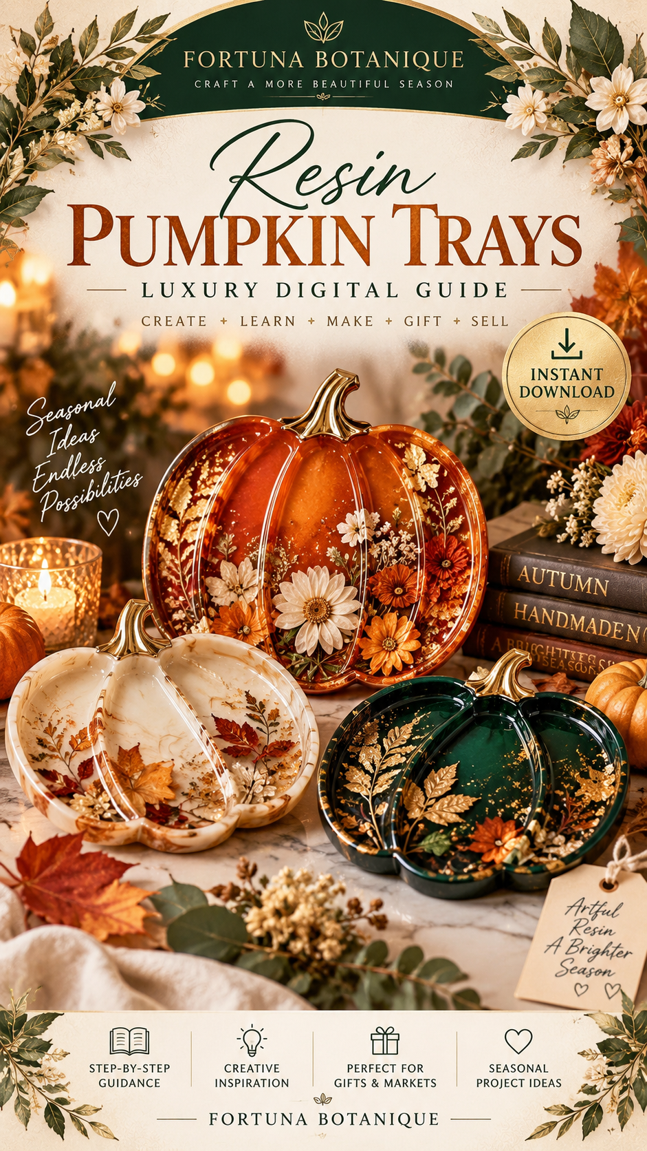 Resin Pumpkin Trays Tutorial Guide | Fall Epoxy Resin Project