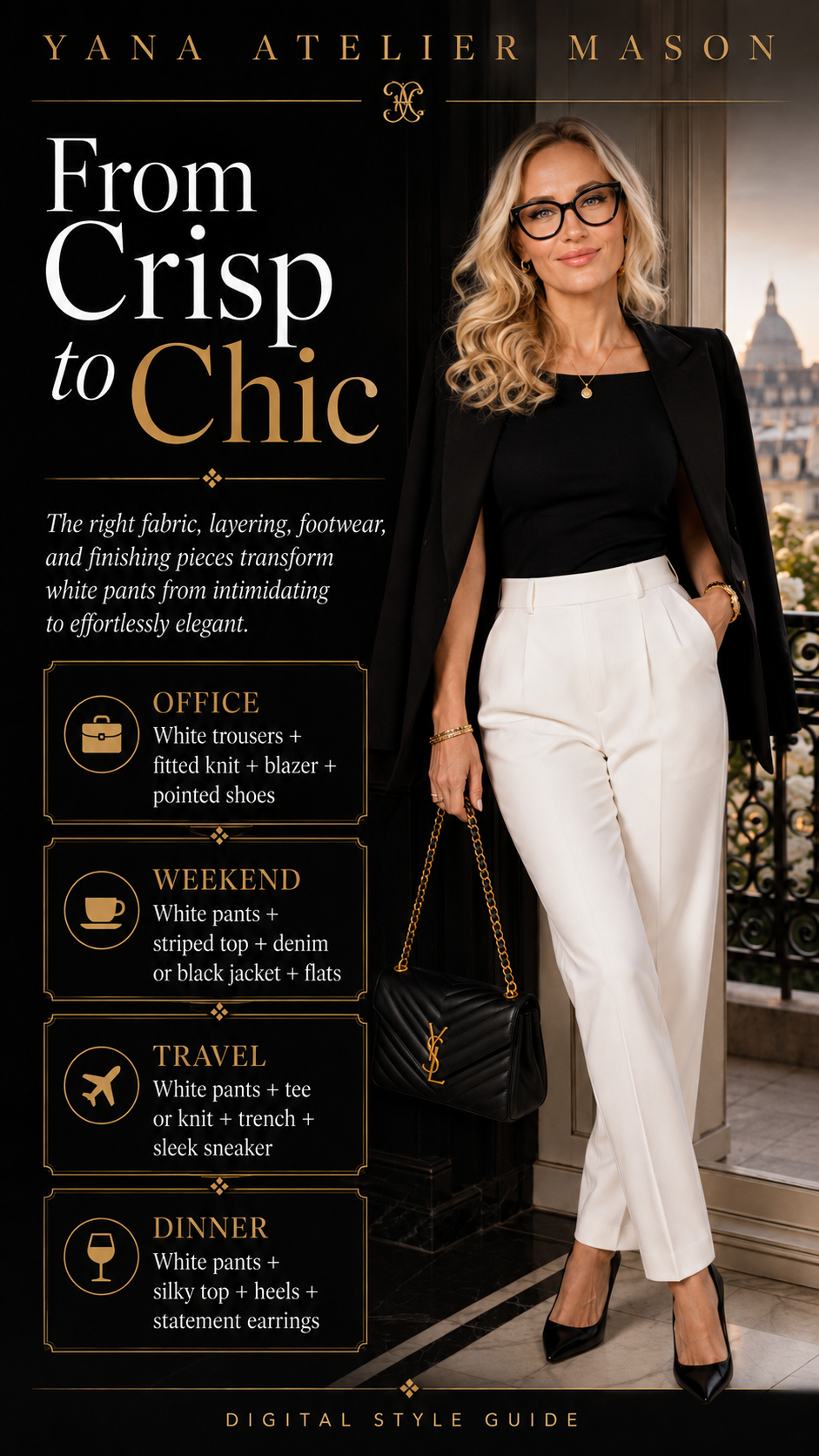 How to Style White Pants Guide | Elegant Outfit Styling & Wardrobe Guide