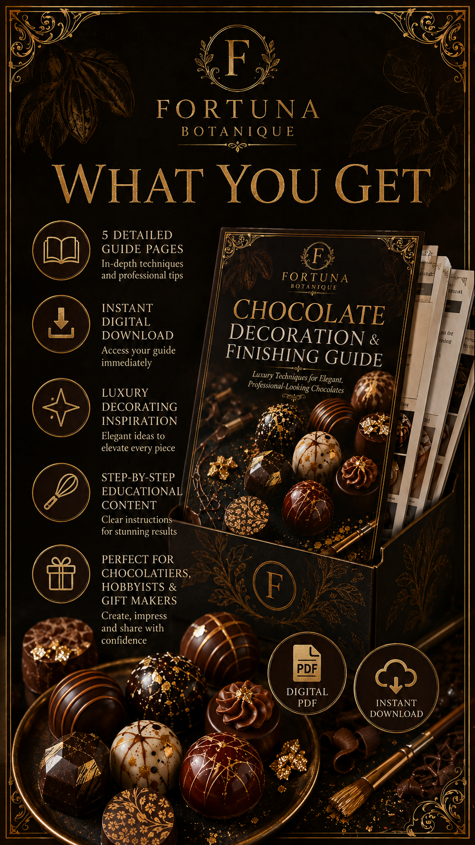 Chocolate Decoration & Finishing Guide | Bonbon Decorating, Cocoa Butter, Drizzles & Luxury Chocolate PDF