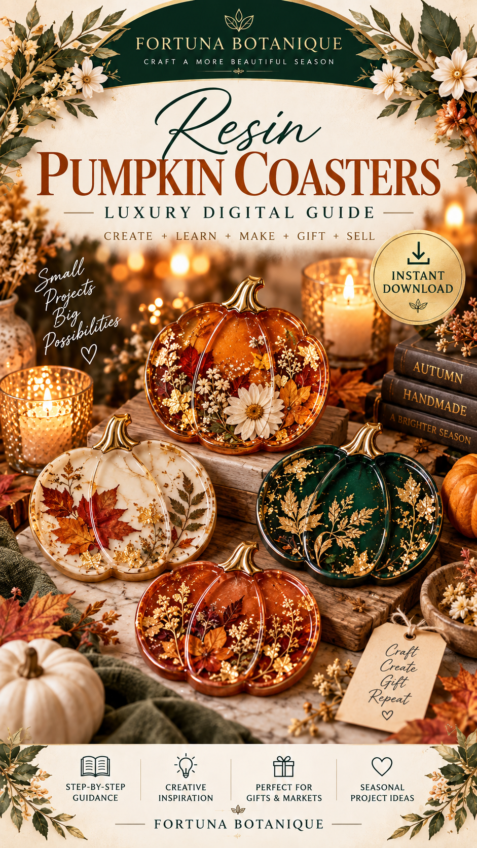 Resin Pumpkin Coasters Guide | Fall Resin Project Tutorial