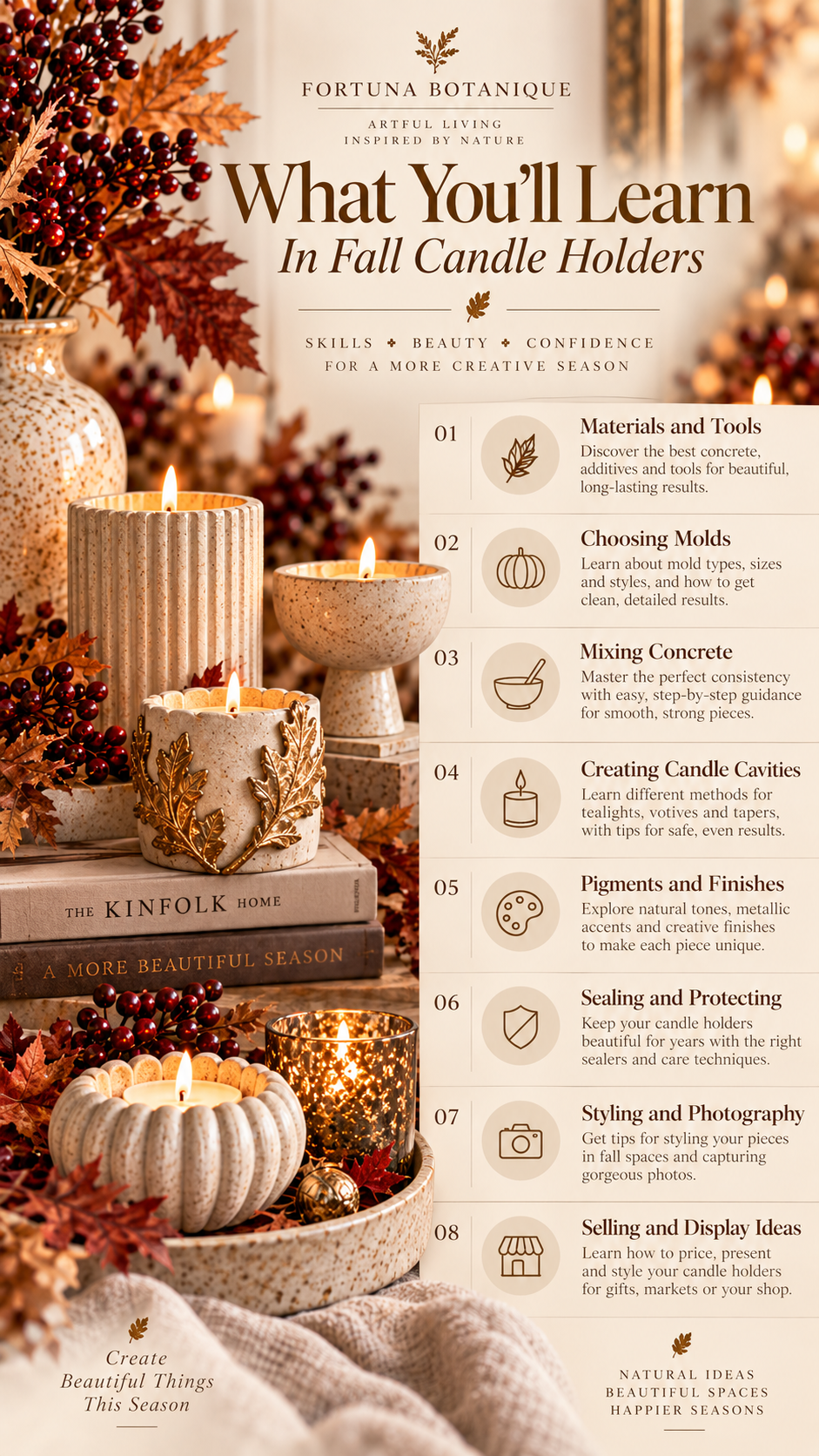 Fall Concrete Candle Holders Guide | DIY Seasonal Candle Decor
