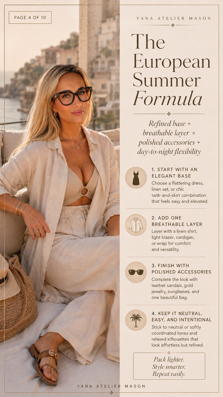European Summer Capsule Wardrobe Guide | Chic Travel Style & Elegant Vacation Outfits