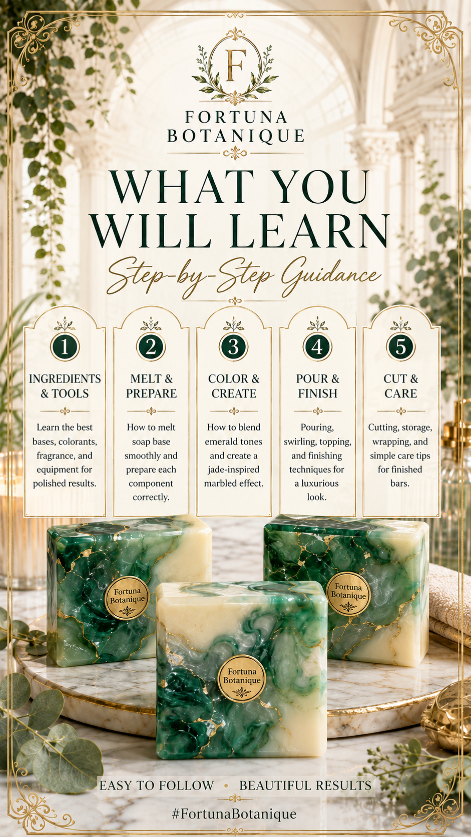 Emerald Jade Soap Tutorial | Luxury Melt & Pour Gemstone Soap Making Guide