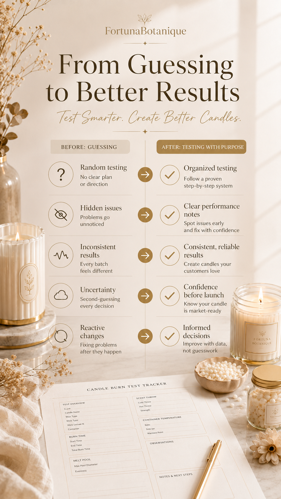 Candle Burn Test Tracker | Printable Candle Testing Guide & Burn Log PDF for Makers