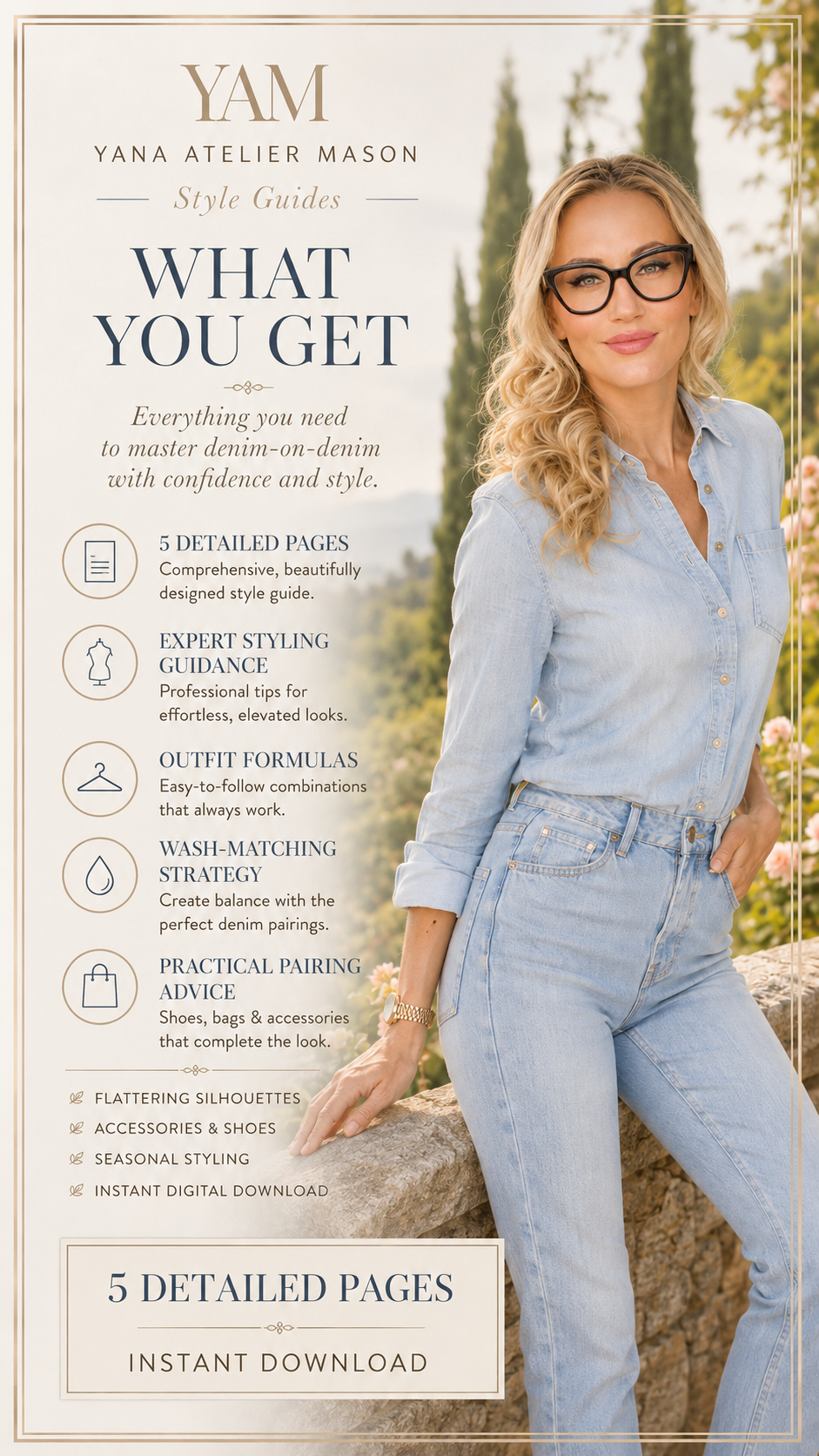 How to Wear Denim-on-Denim | Double Denim Outfit & Styling Guide | Digital Fashion E-Book