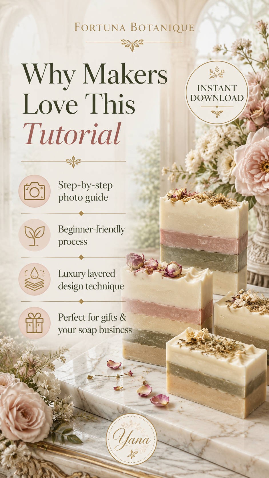 Layered Soap Tutorial PDF Guide | Luxury Artisan Soapmaking Technique | Instant Digital Download